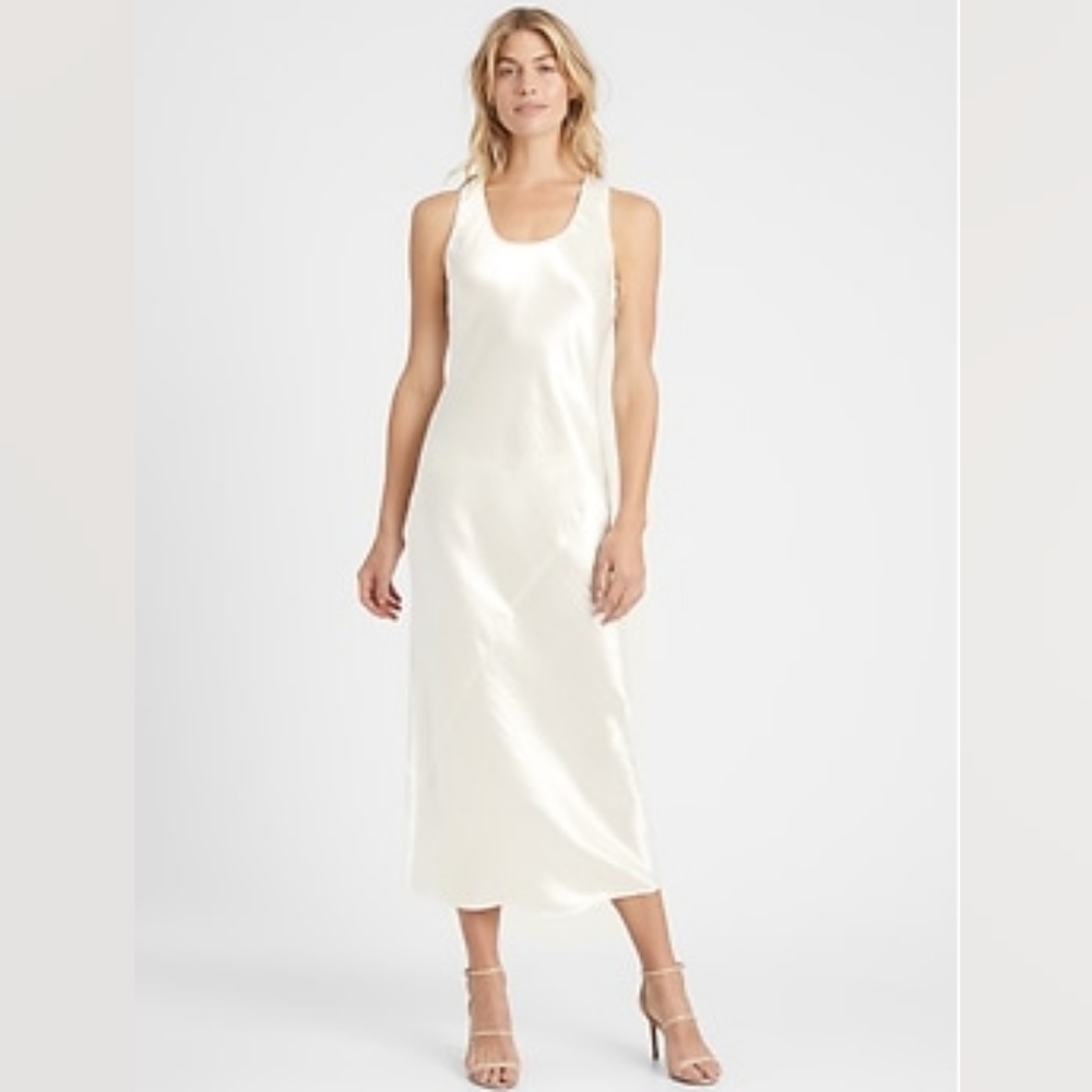 Banana Republic Cream Halter Sheath Dress